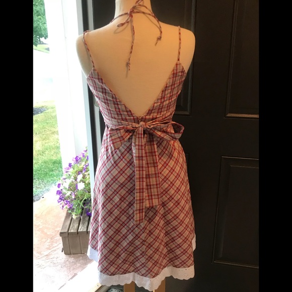 OC by Oleg Cassini Flirty Dress sz 4 eyelet Lace - Picture 4 of 7